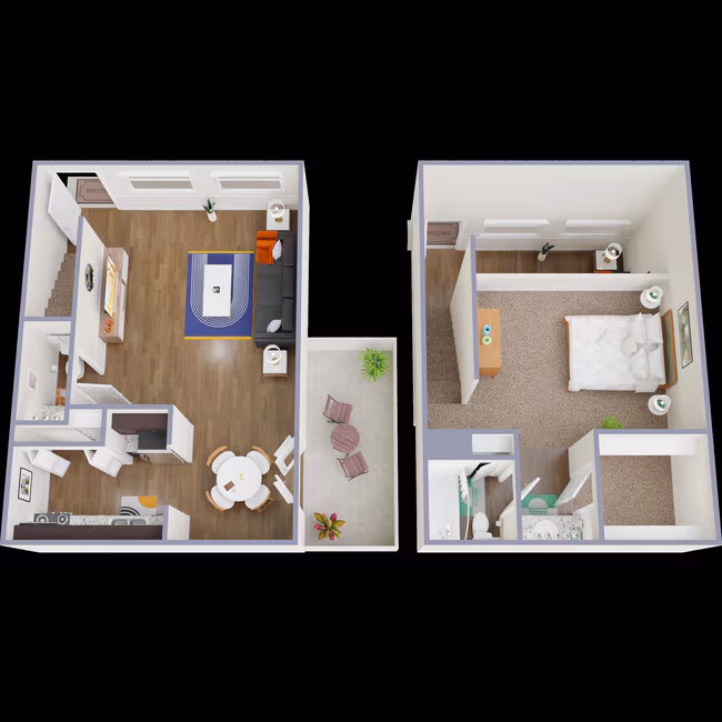 1 Bed • 1 Bath 4606 floor plan